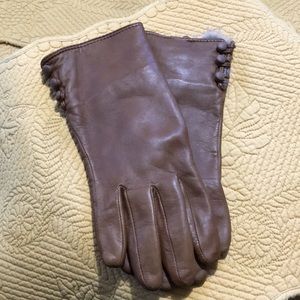Fur Lined Cuff Leather Gloves NWOT